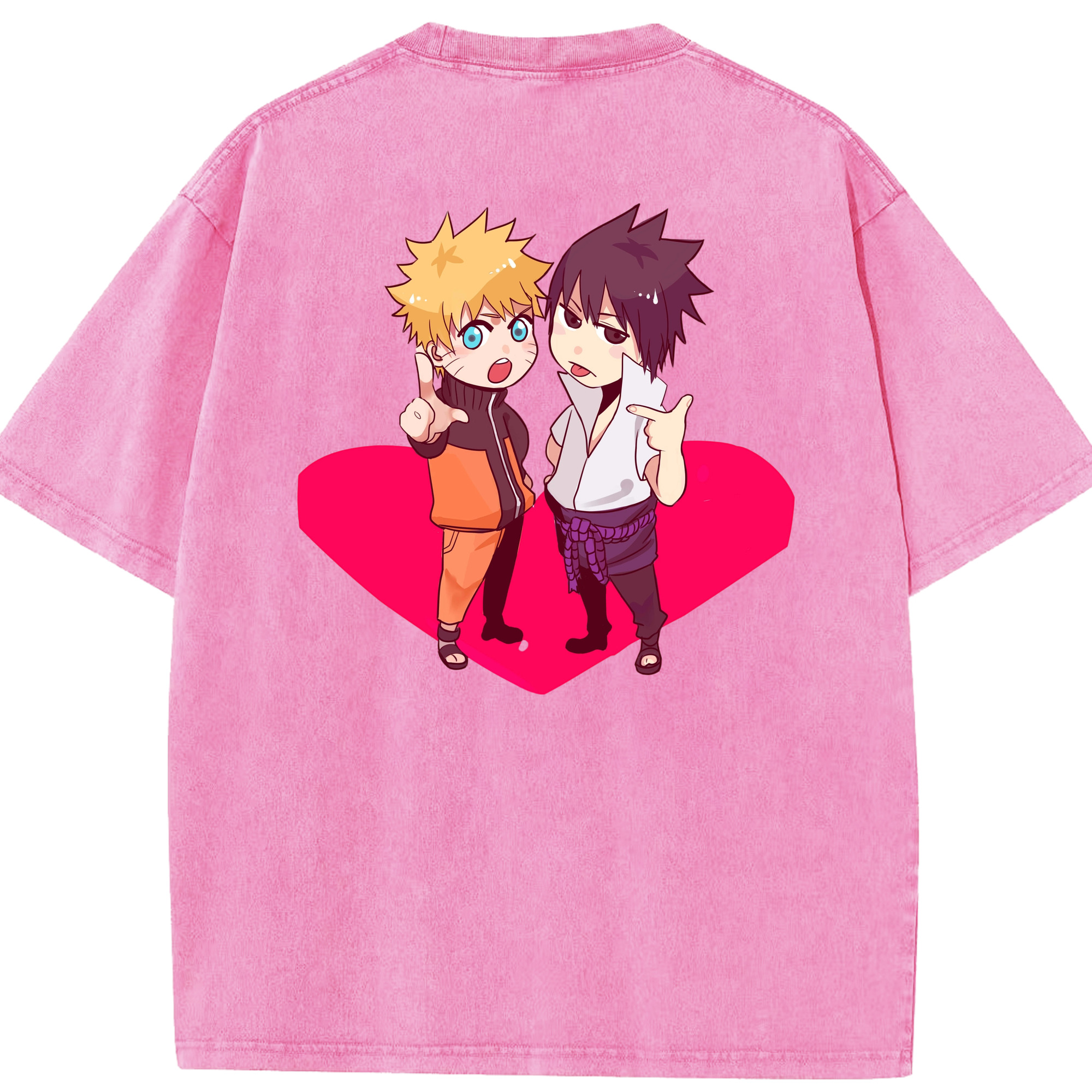 （画像用） NARUTO -ナルト- うずまき ナルト Uzumaki Naruto 綿100% ヴィンテージ風 半袖Tシャツ（背面プリント）